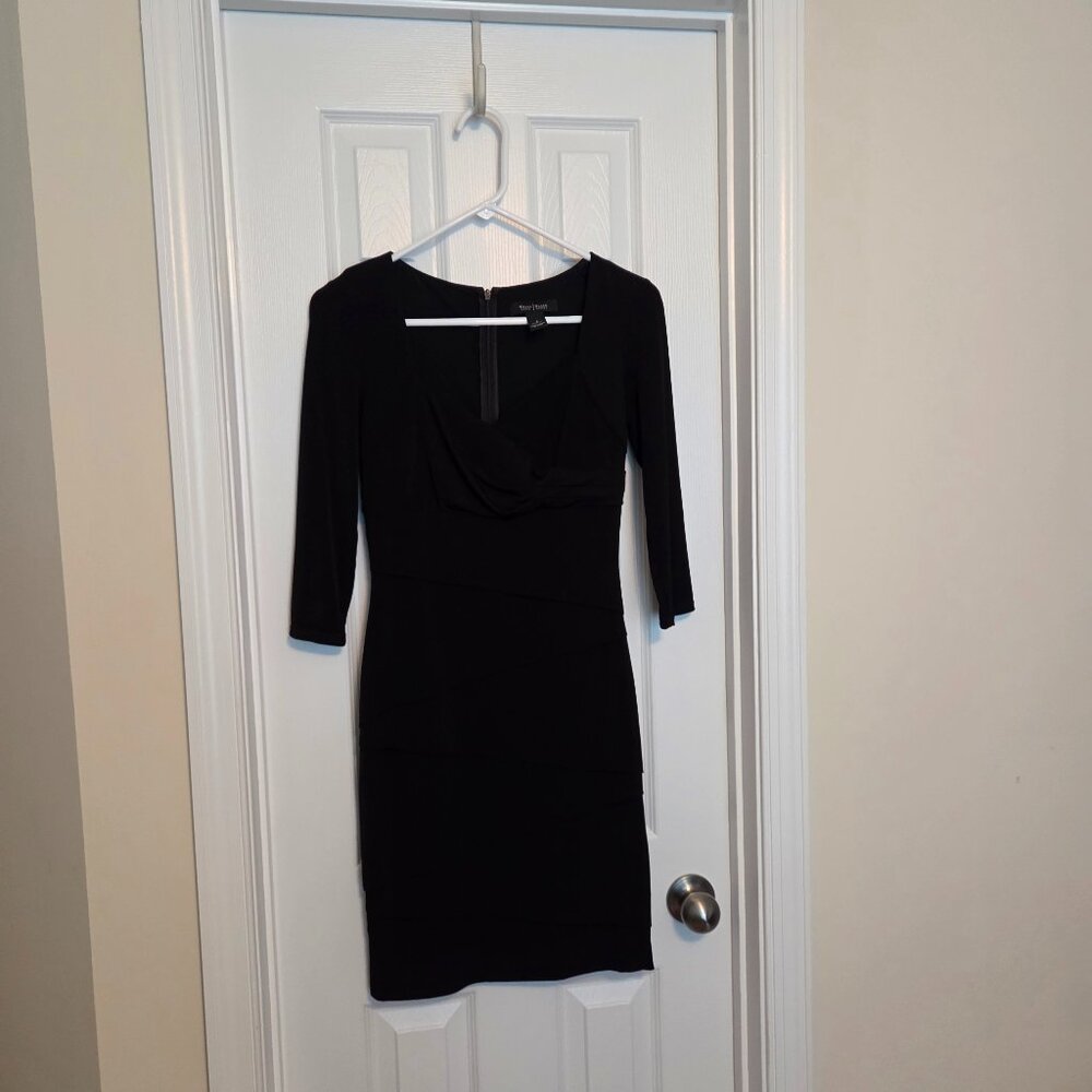 WHBM Instantly Slimming Dress 3/4 Sleeve Black dress, Size 2